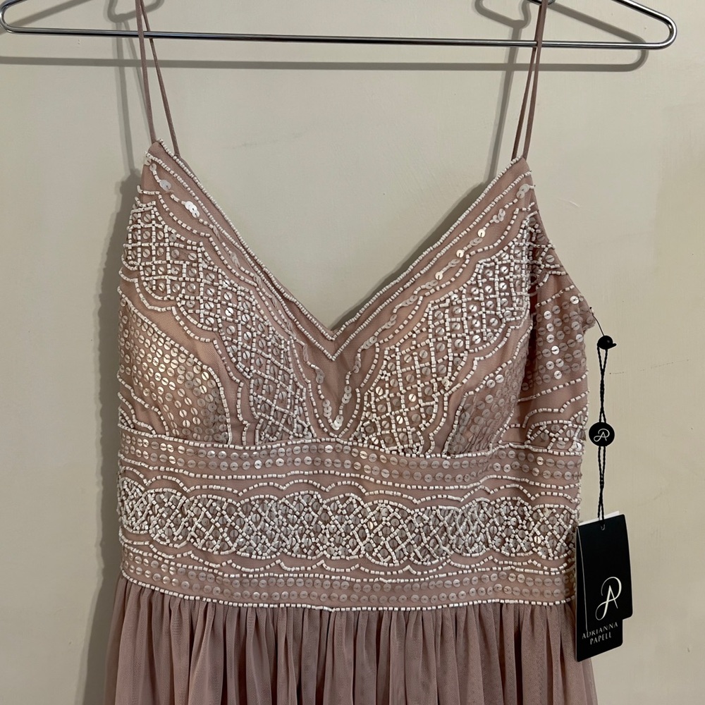 NWT BHLDN x Adrianna Papell Aida Dress in Rose Size 4 - Picture 3 of 10